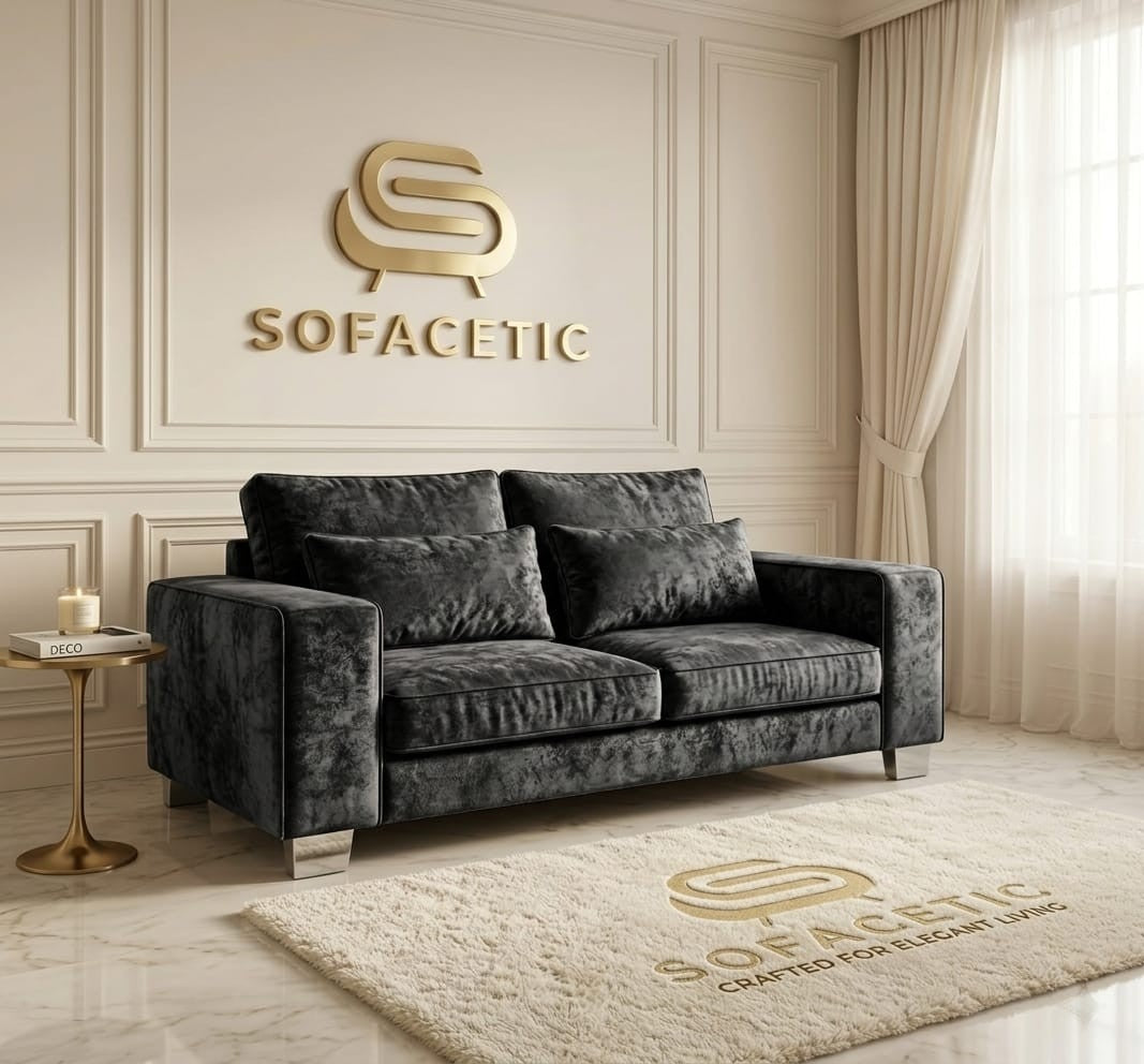 Sleefy Crush velvet Comfort Sofa Set