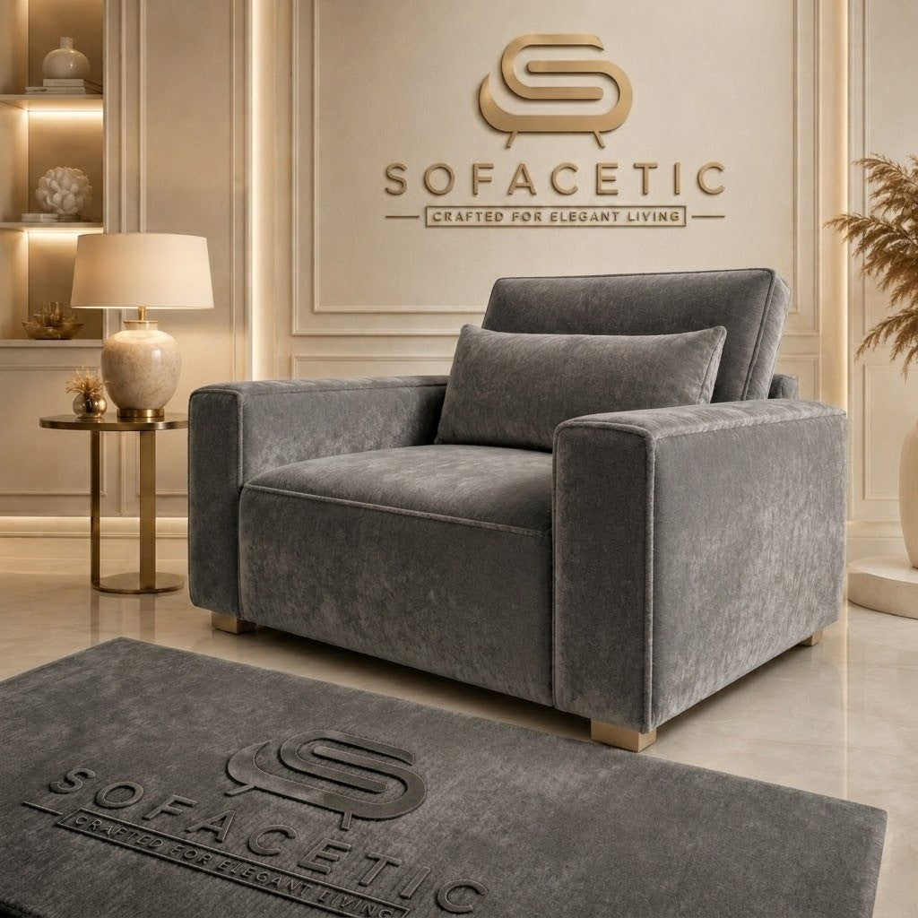 Sleefy Plush velvet Comfort Sofa Set