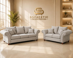 Nicole Naple Fabric Luxury Sofa Set