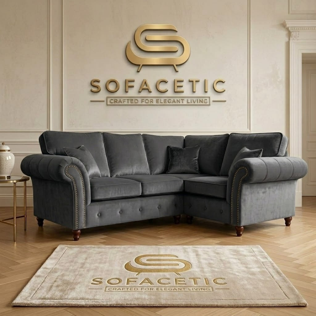 Juxen Plush Velvet Designer Sofa Set