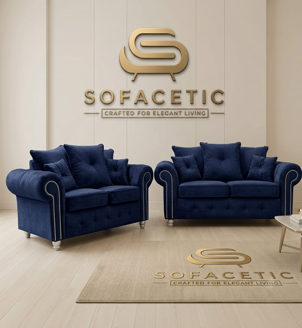 Monzi Chenille Contemporary Sofa Set