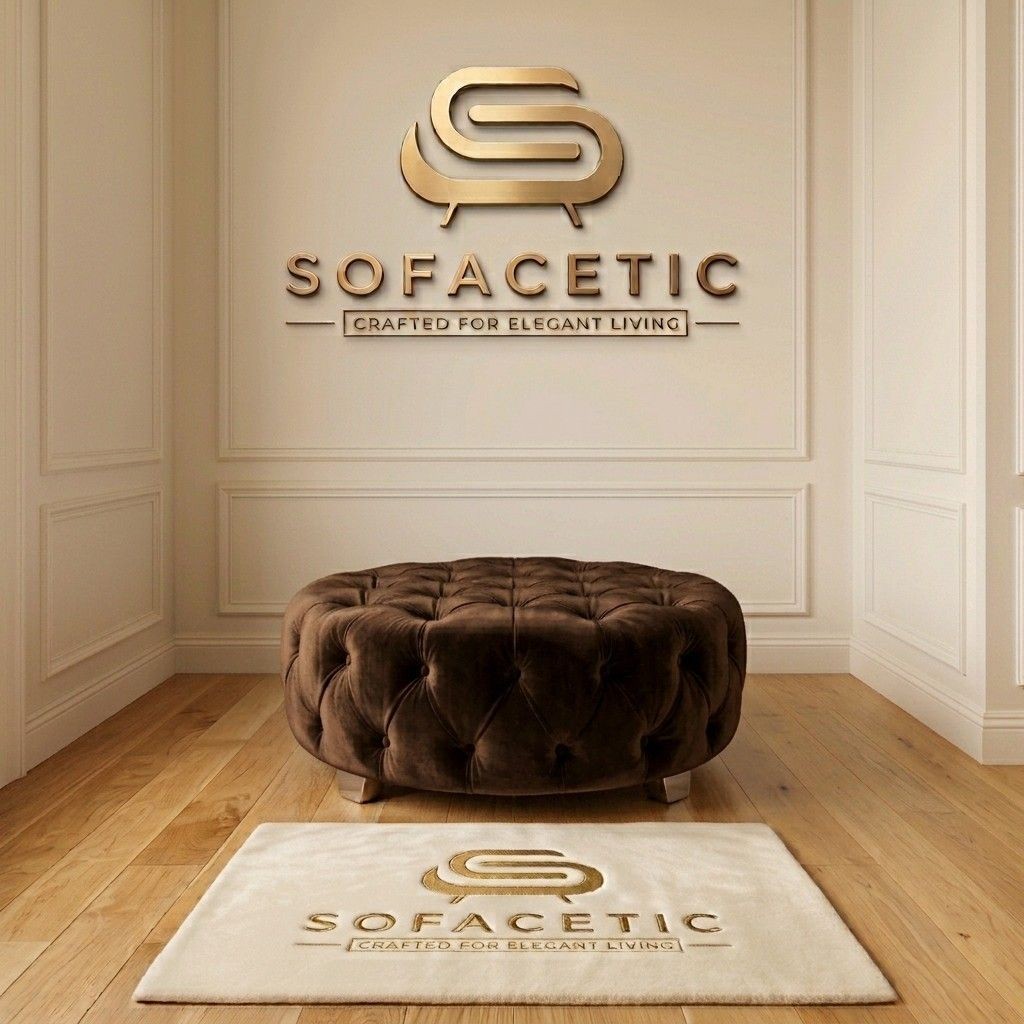 Premium Footstool in Plush Velvet Fabric