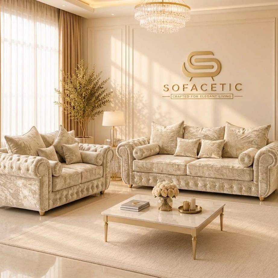 Malibu Crush Velvet Sofa Set