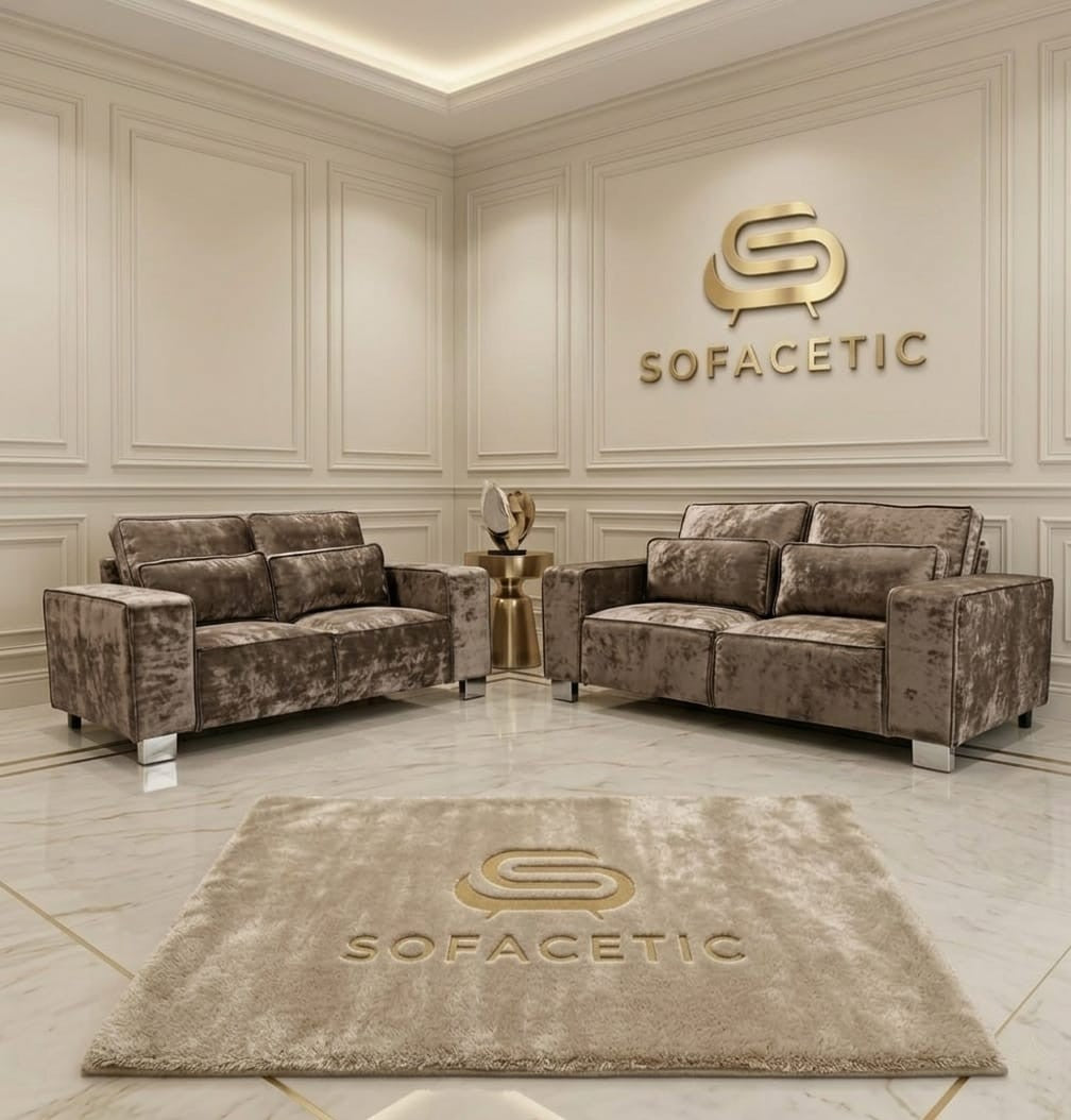 Sleefy Crush velvet Comfort Sofa Set