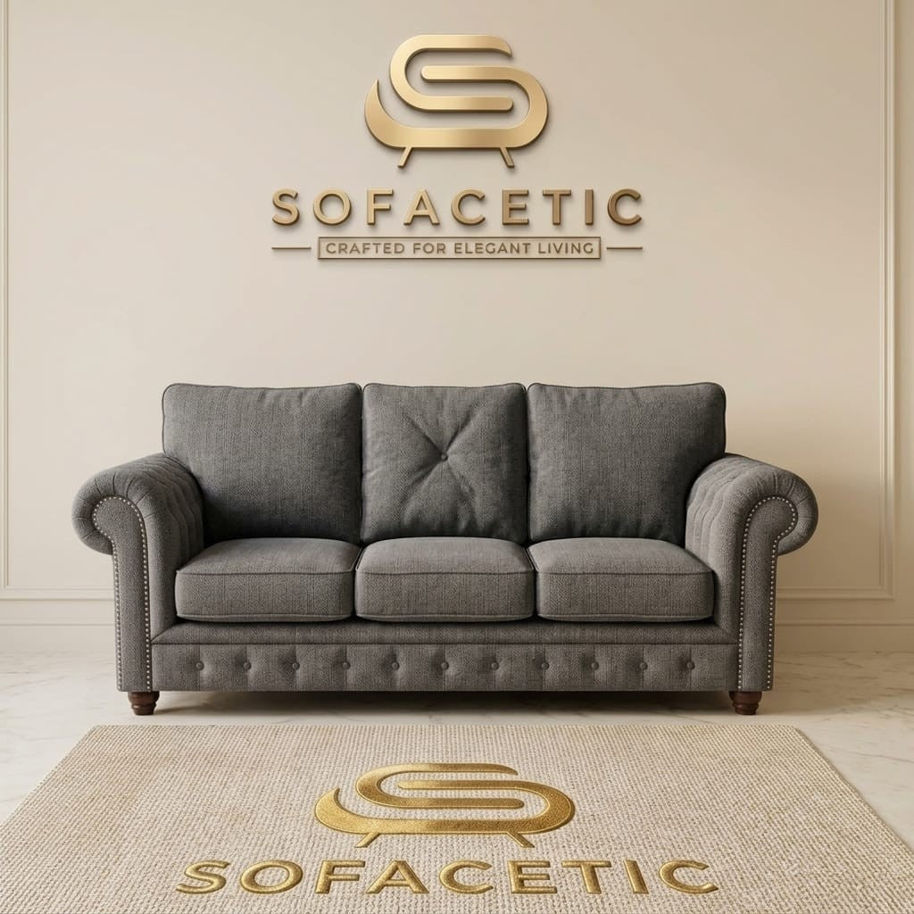 Monzi Chenille Contemporary Sofa Set