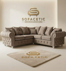 Monzi Chenille Contemporary Sofa Set