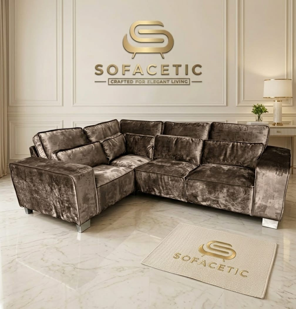 Sleefy Crush velvet Comfort Sofa Set