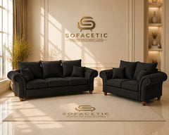 Nicole Naple Fabric Luxury Sofa Set