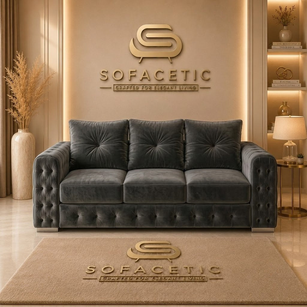 Urban Plush velvet Living Sofa Set