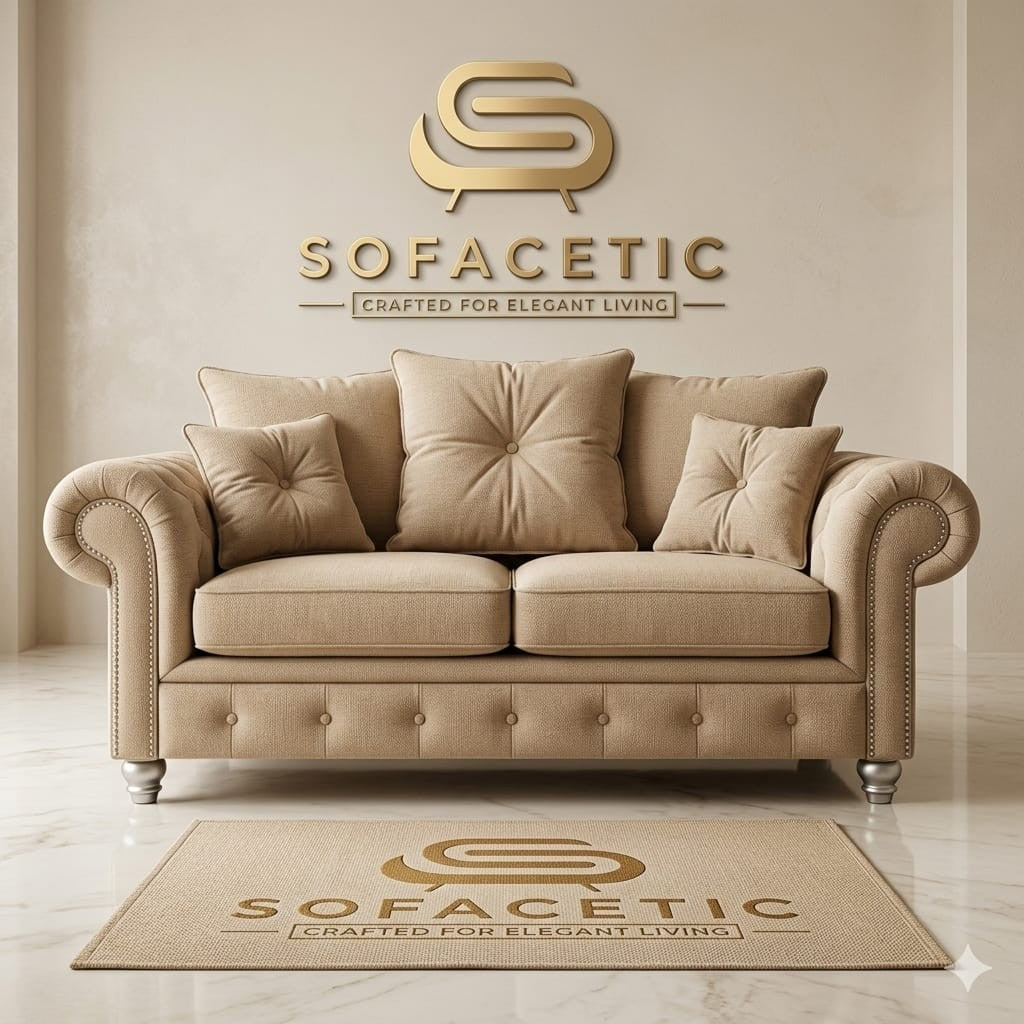 Monzi Chenille Contemporary Sofa Set