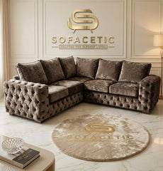 Urban Crush velvet Living Sofa Set