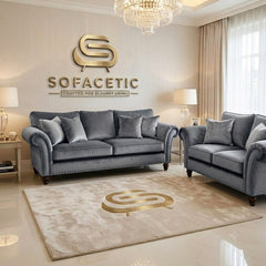Juxen Plush Velvet Designer Sofa Set