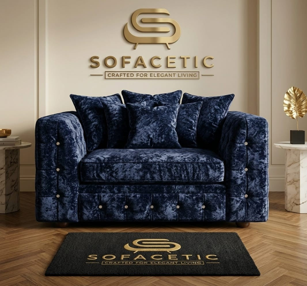 Urban Crush velvet Living Sofa Set