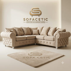 Monzi Chenille Contemporary Sofa Set