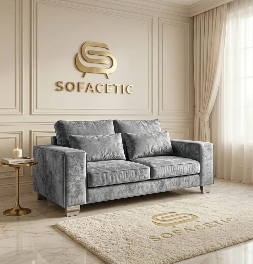 Sleefy Crush velvet Comfort Sofa Set