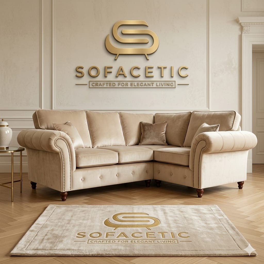 Juxen Plush Velvet Designer Sofa Set