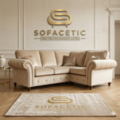 Juxen Plush Velvet Designer Sofa Set