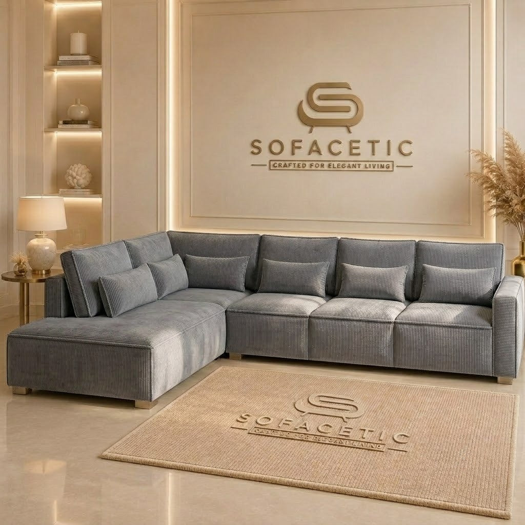 Sleefy Plush velvet Comfort Sofa Set