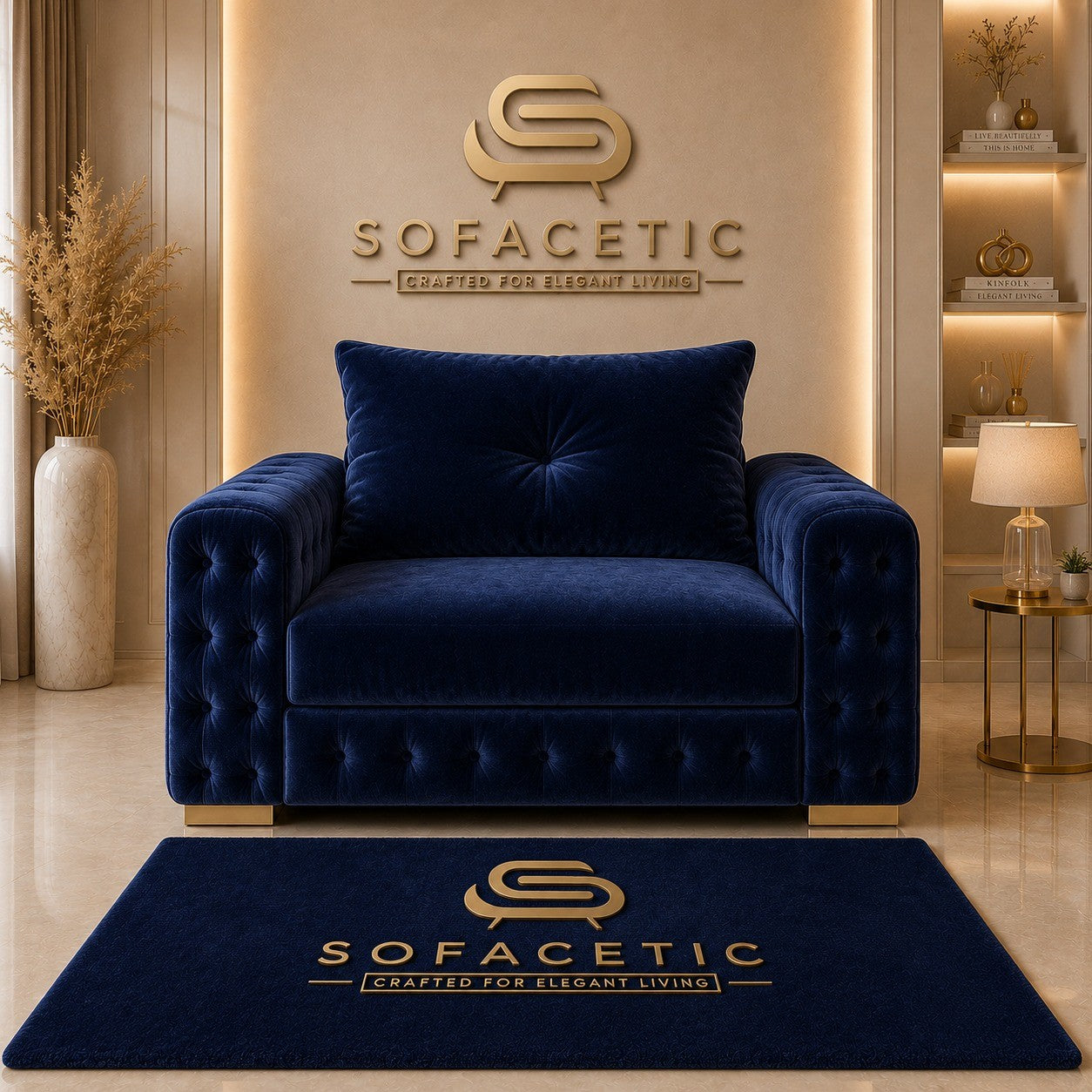 Urban Plush velvet Living Sofa Set