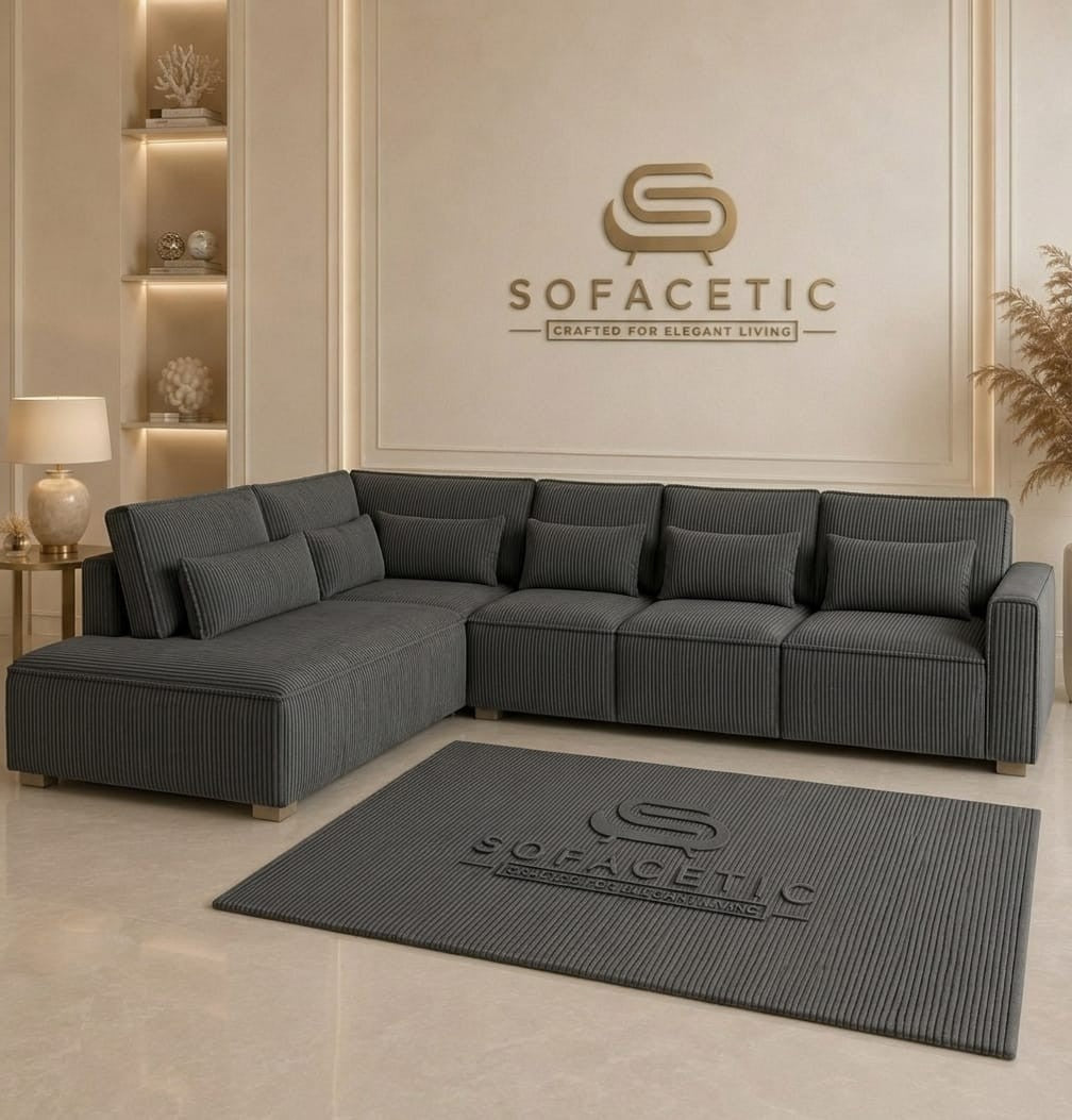 Sleefy Jumbo Cord Comfort Sofa Set