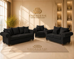 Nicole Naple Fabric Luxury Sofa Set