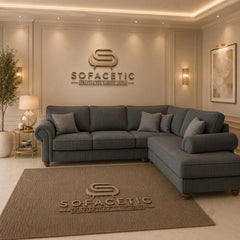 Tanzo Jumbo Cord Luxury Fabric Sofa
