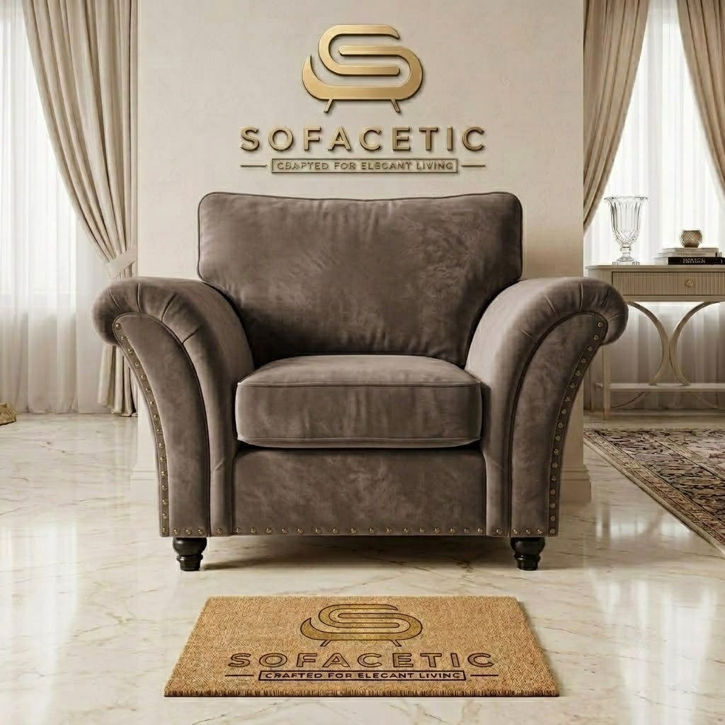 Juxen Plush Velvet Designer Sofa Set