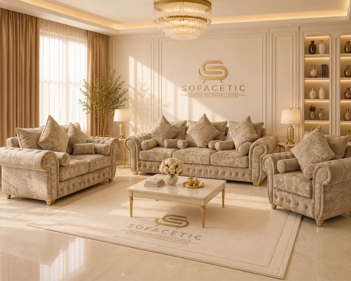 Malibu Crush Velvet Sofa Set