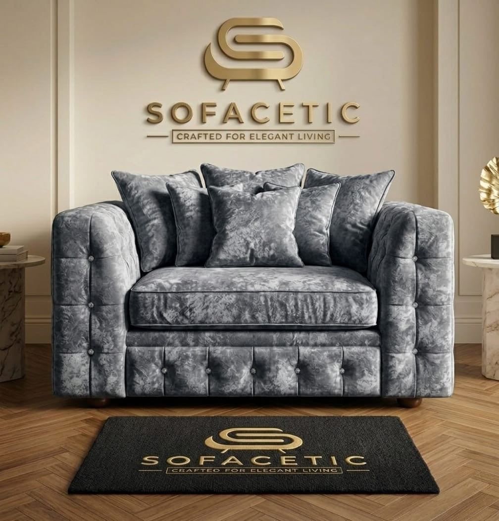 Urban Crush velvet Living Sofa Set