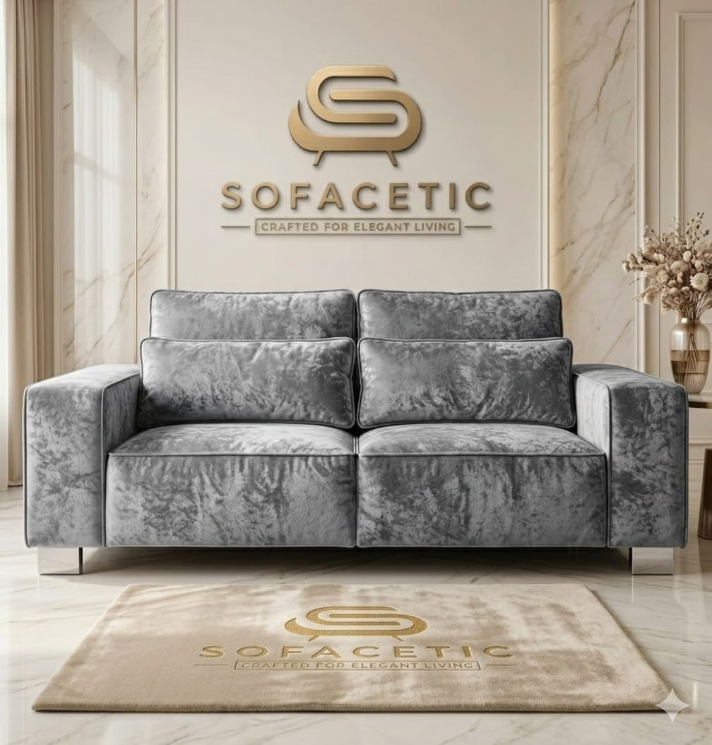 Sleefy Crush velvet Comfort Sofa Set