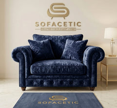 Monzi Crush velvet  Contemporary Sofa Set