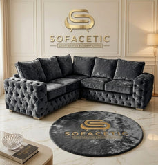 Urban Crush velvet Living Sofa Set