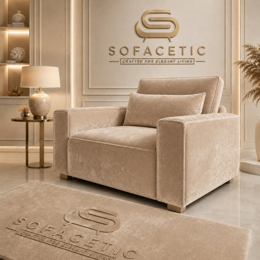 Sleefy Plush velvet Comfort Sofa Set