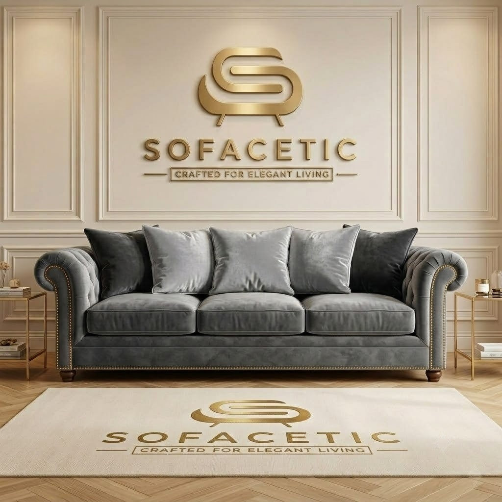 Juxen Plush Velvet Designer Sofa Set