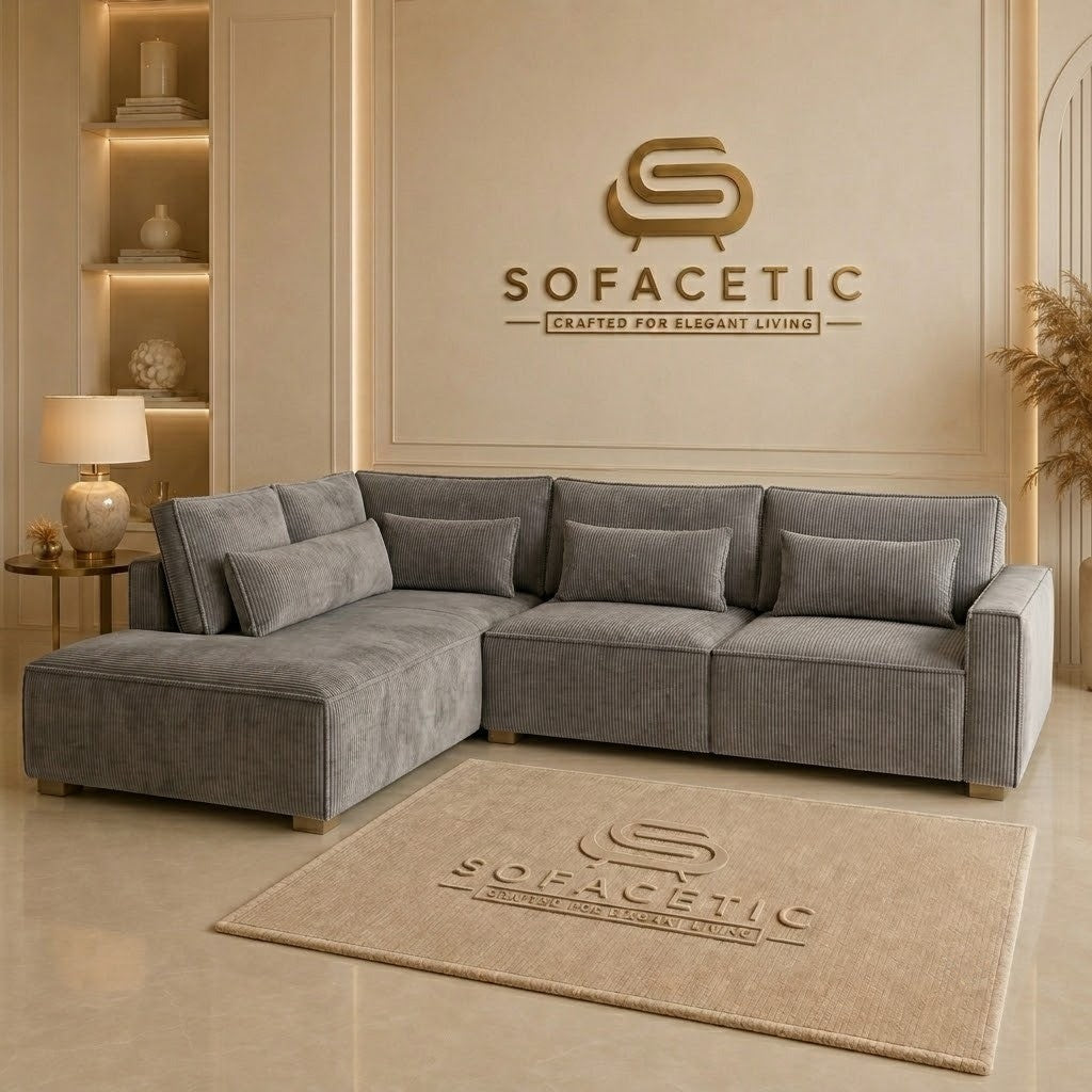 Sleefy Plush velvet Comfort Sofa Set
