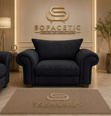 Monzi Jumbo Cord Contemporary Sofa Set