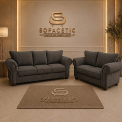 Monzi Jumbo Cord Contemporary Sofa Set