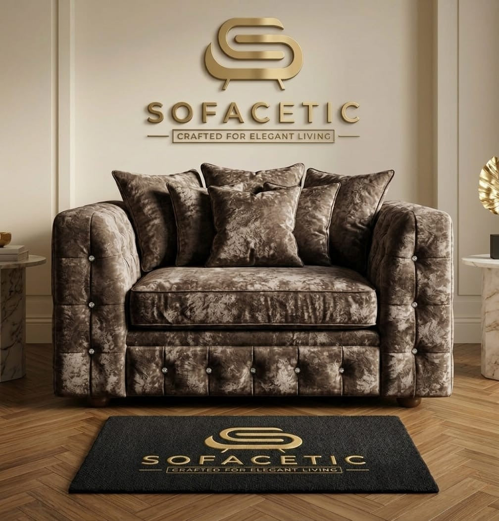 Urban Crush velvet Living Sofa Set