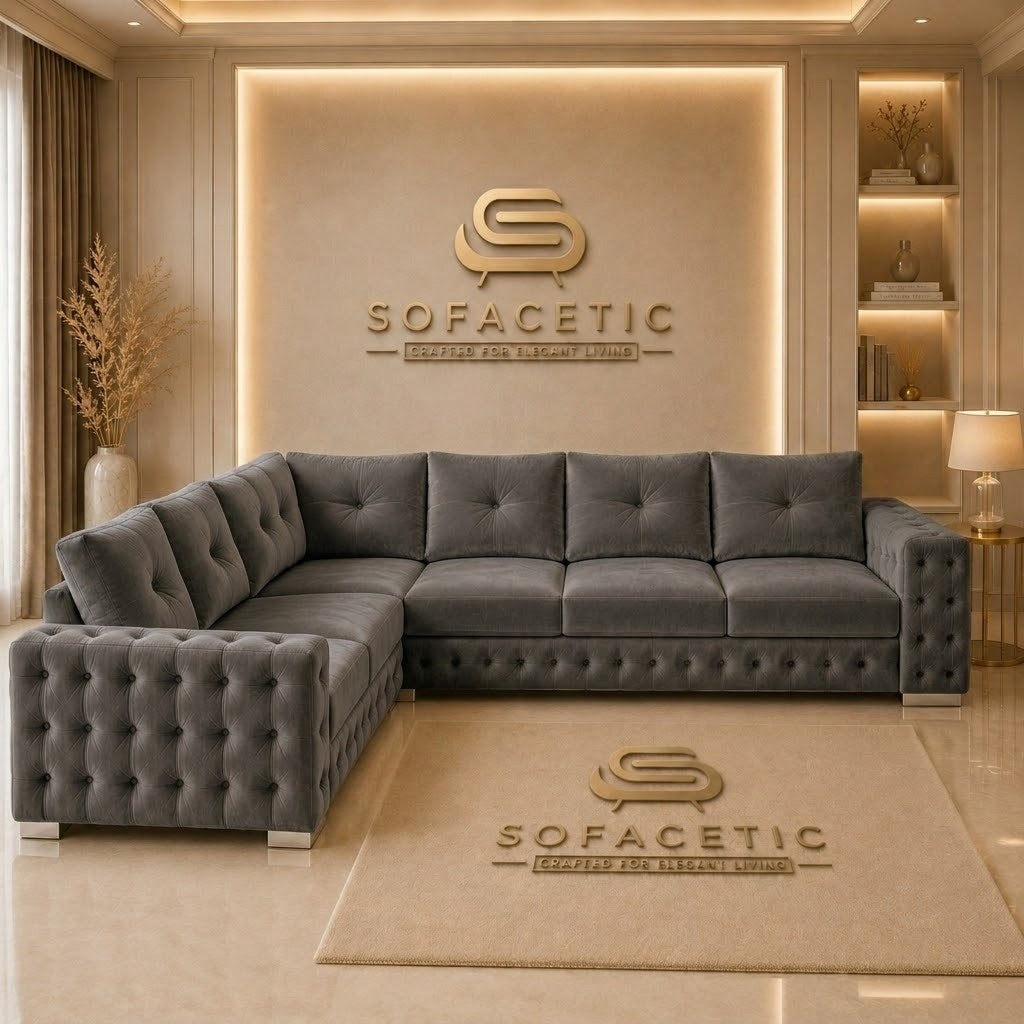 Urban Plush velvet Living Sofa Set