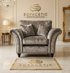 Juxen Crush Velvet Designer Sofa Set