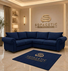 Monzi Jumbo Cord Contemporary Sofa Set