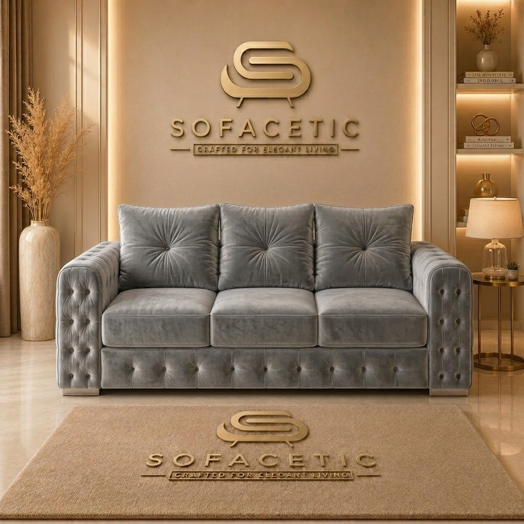 Urban Plush velvet Living Sofa Set