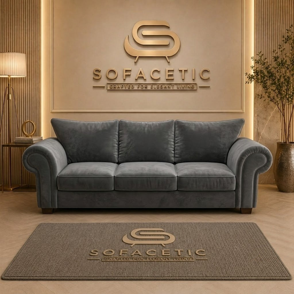Monzi Plush velvet  Contemporary Sofa Set