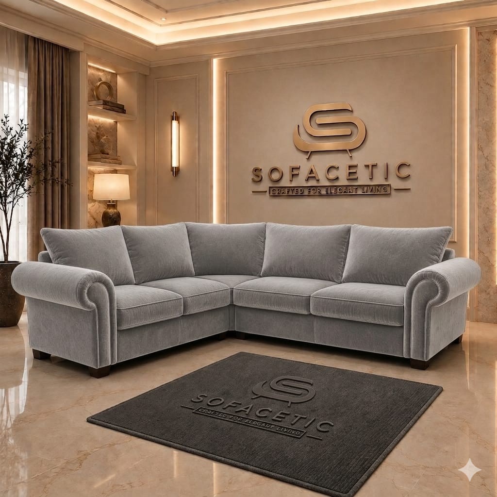 Monzi Plush velvet  Contemporary Sofa Set