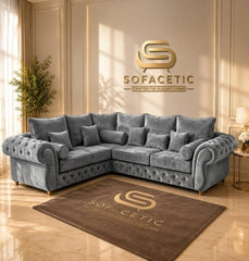 Malibu Plush Velvet Sofa Set