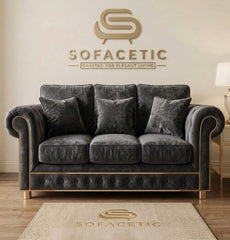 Monzi Crush velvet  Contemporary Sofa Set
