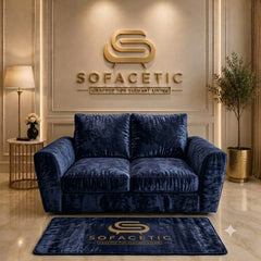 Rivo Crushed Velvet Fabric Sofa Set