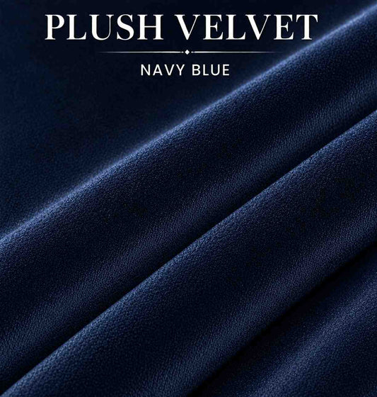 Plush Velvet Navy Blue Color Fabric