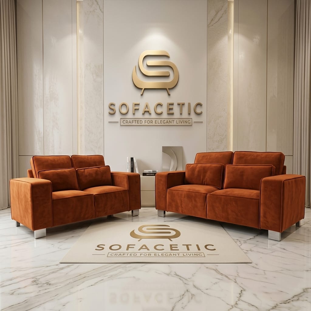 Salon Plush Velvet Sofa