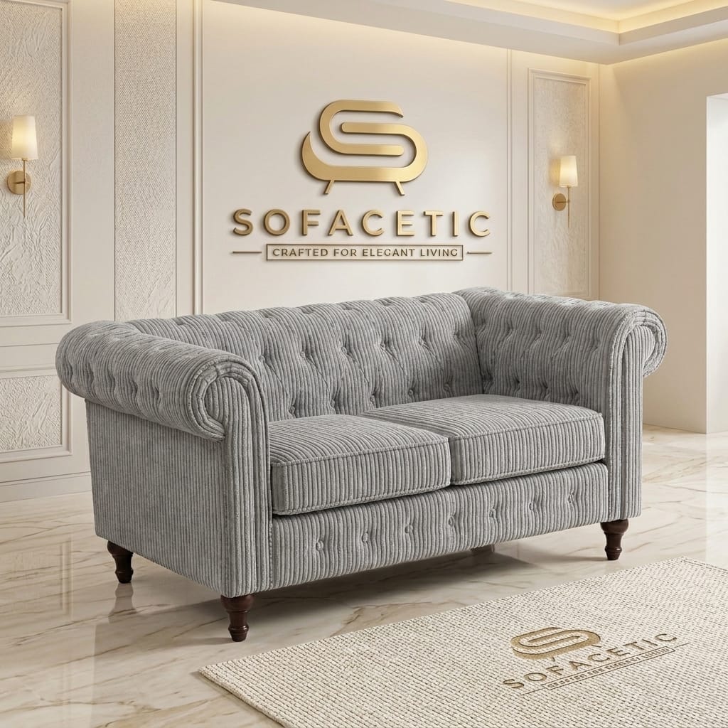 Olympia Chesterfield Jumbo Cord Sofa Set